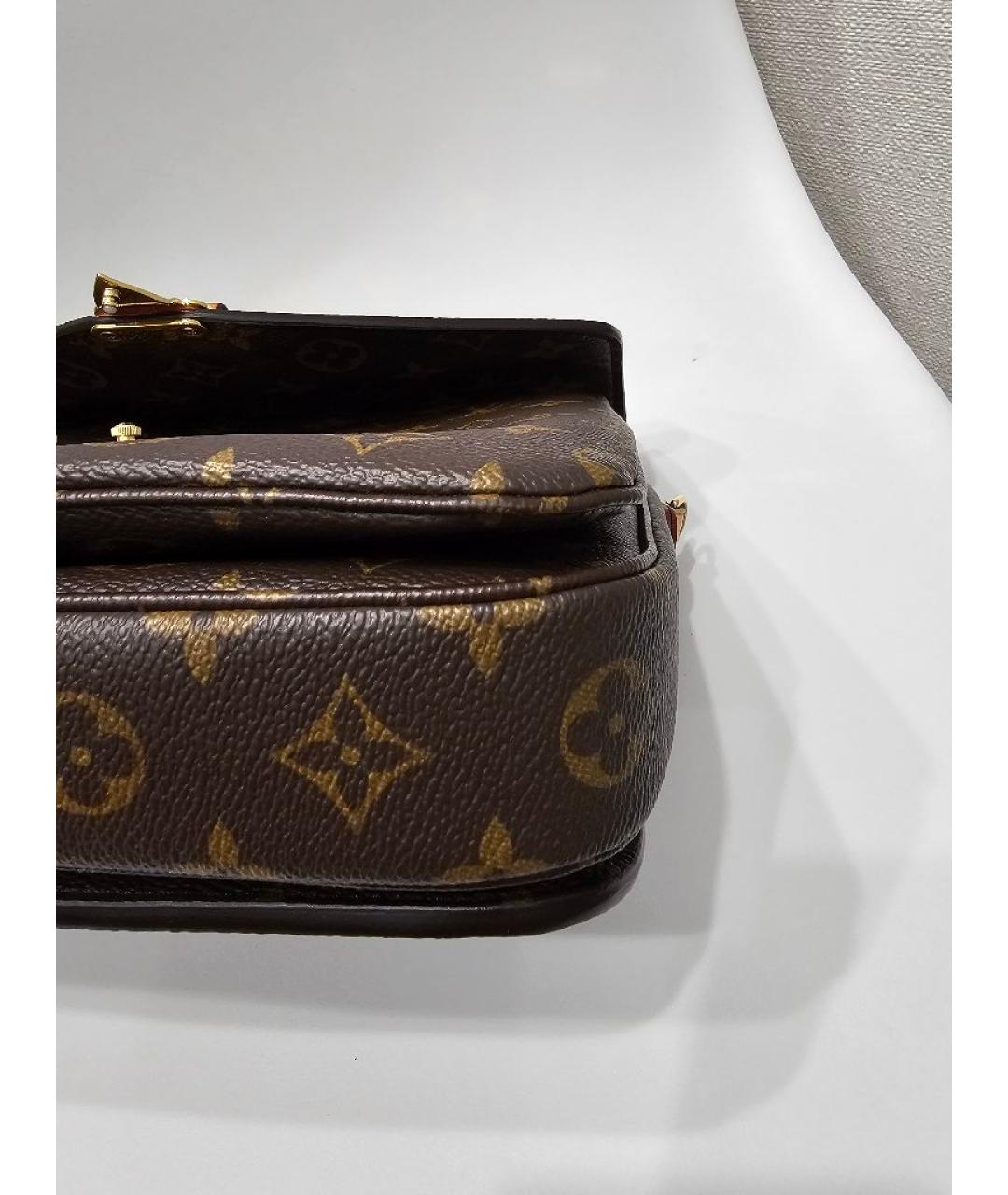 LOUIS VUITTON Коричневая сумка через плечо из искусственной кожи, фото 6