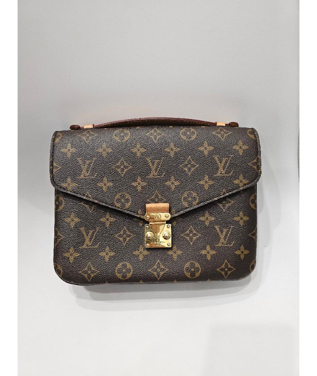 LOUIS VUITTON Коричневая сумка через плечо из искусственной кожи, фото 2