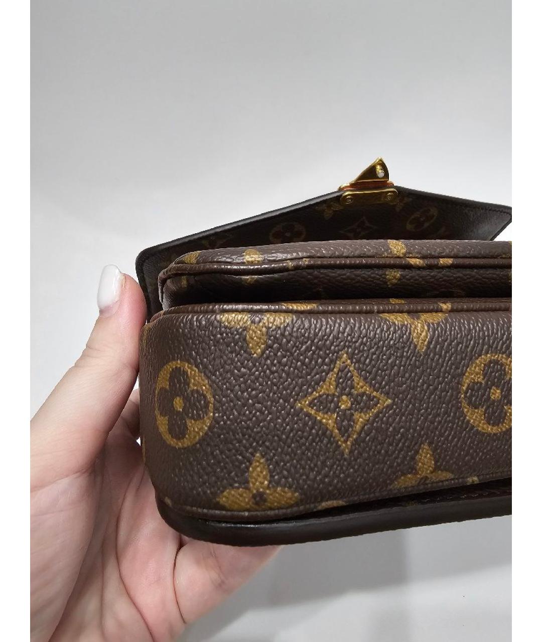 LOUIS VUITTON Коричневая сумка через плечо из искусственной кожи, фото 7