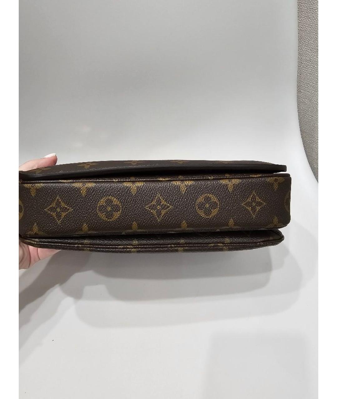 LOUIS VUITTON Коричневая сумка через плечо из искусственной кожи, фото 9