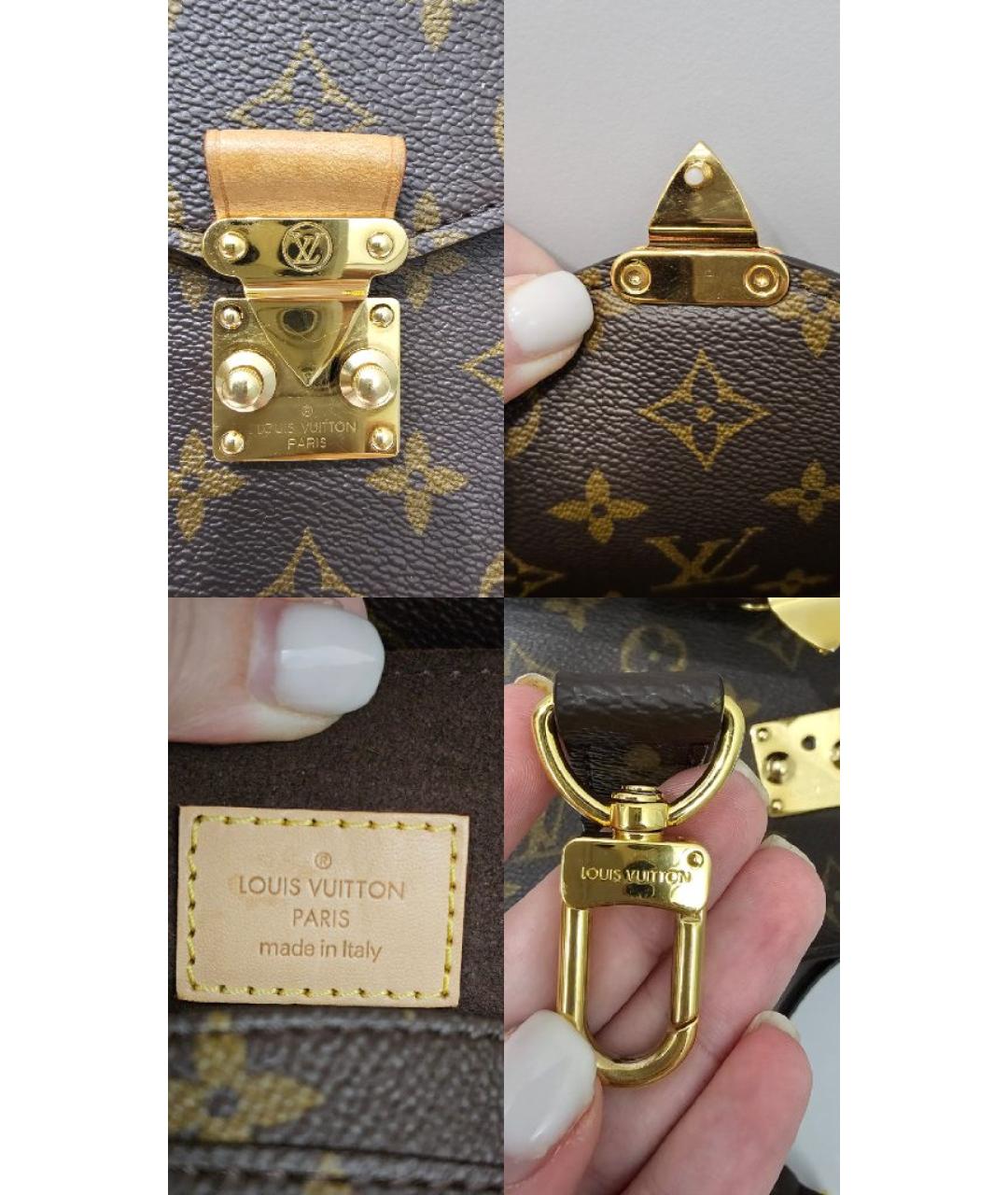 LOUIS VUITTON Коричневая сумка через плечо из искусственной кожи, фото 6