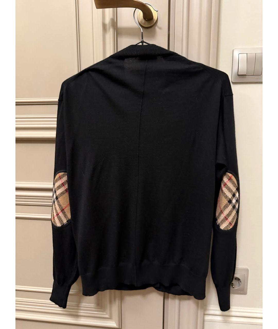 BURBERRY Черный кашемировый джемпер / свитер, фото 2