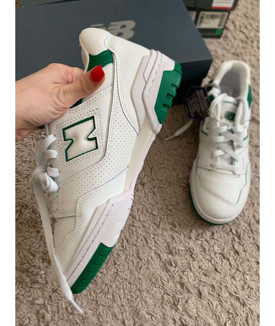 NEW BALANCE Белые кожаные кроссовки, фото 3