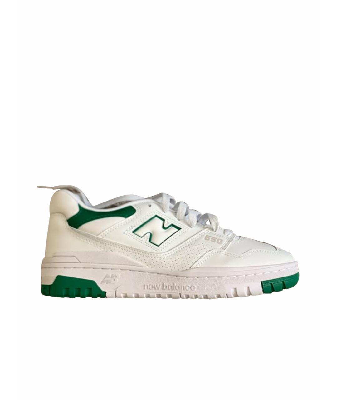 NEW BALANCE Белые кожаные кроссовки, фото 1