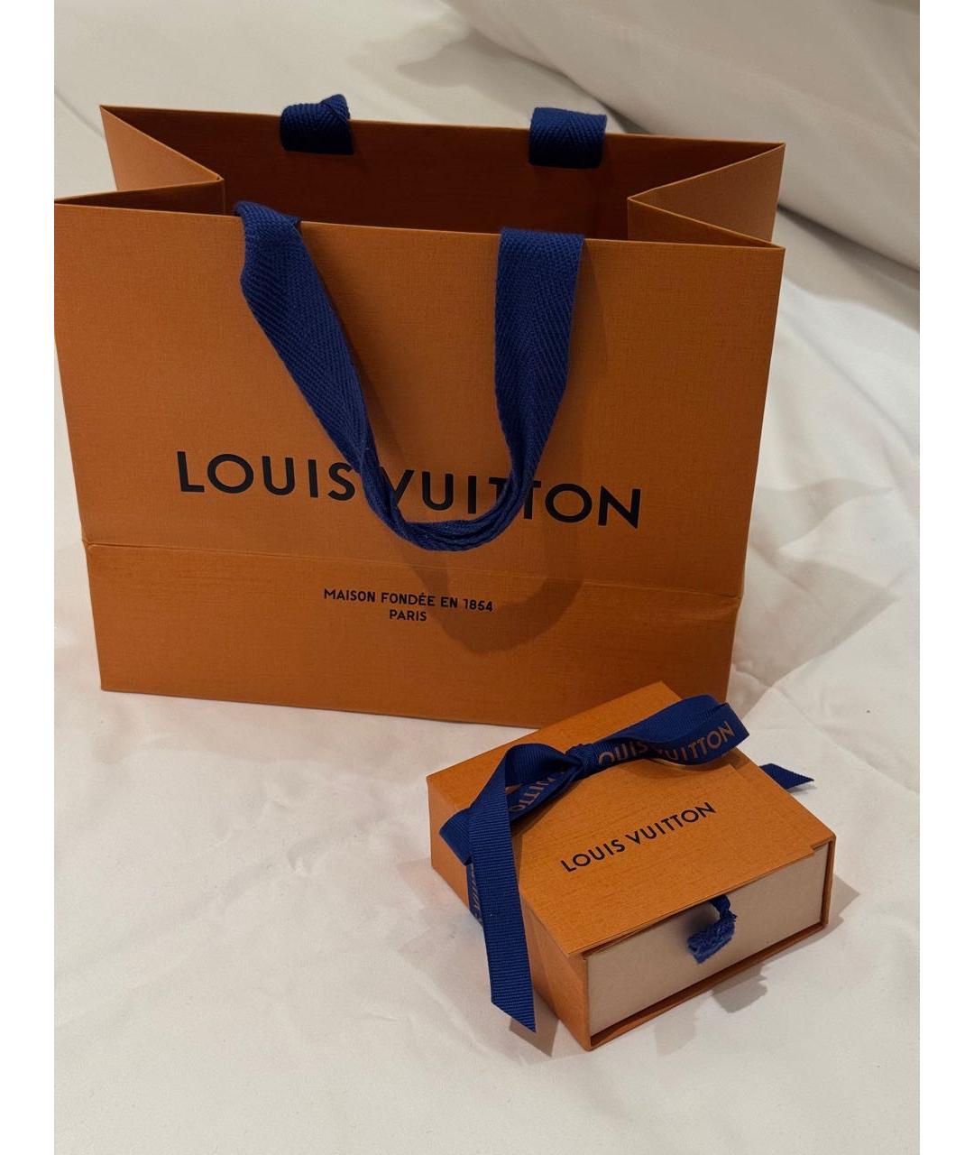 LOUIS VUITTON Коричневый кожаный браслет, фото 5