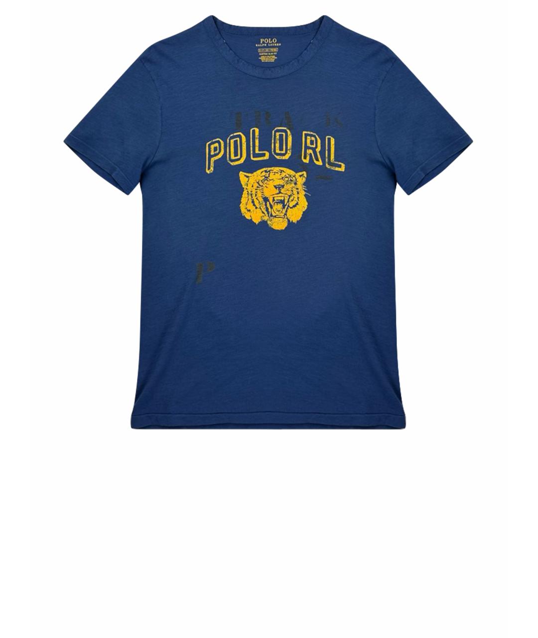POLO RALPH LAUREN Синяя хлопковая футболка, фото 1