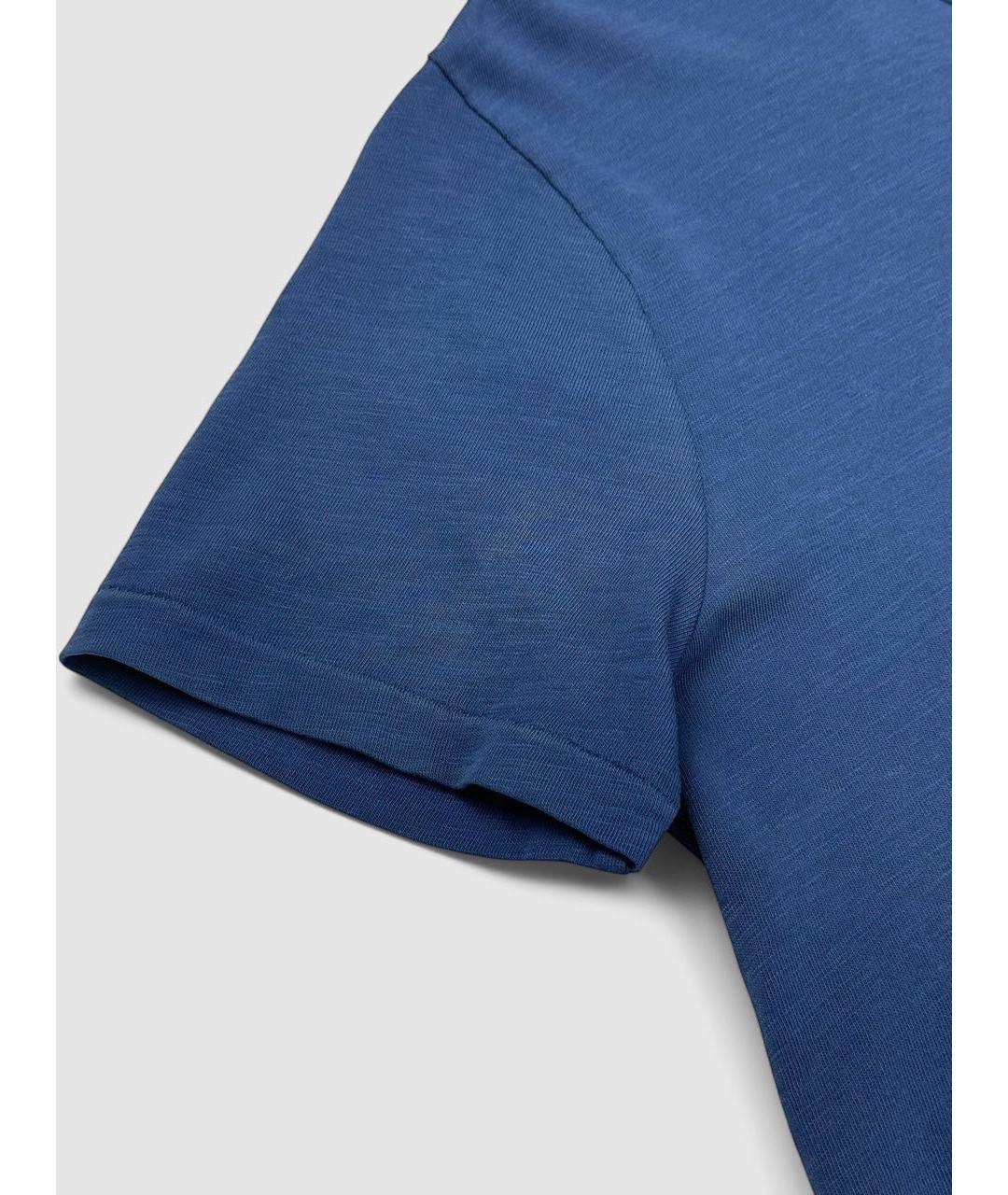 POLO RALPH LAUREN Синяя хлопковая футболка, фото 5