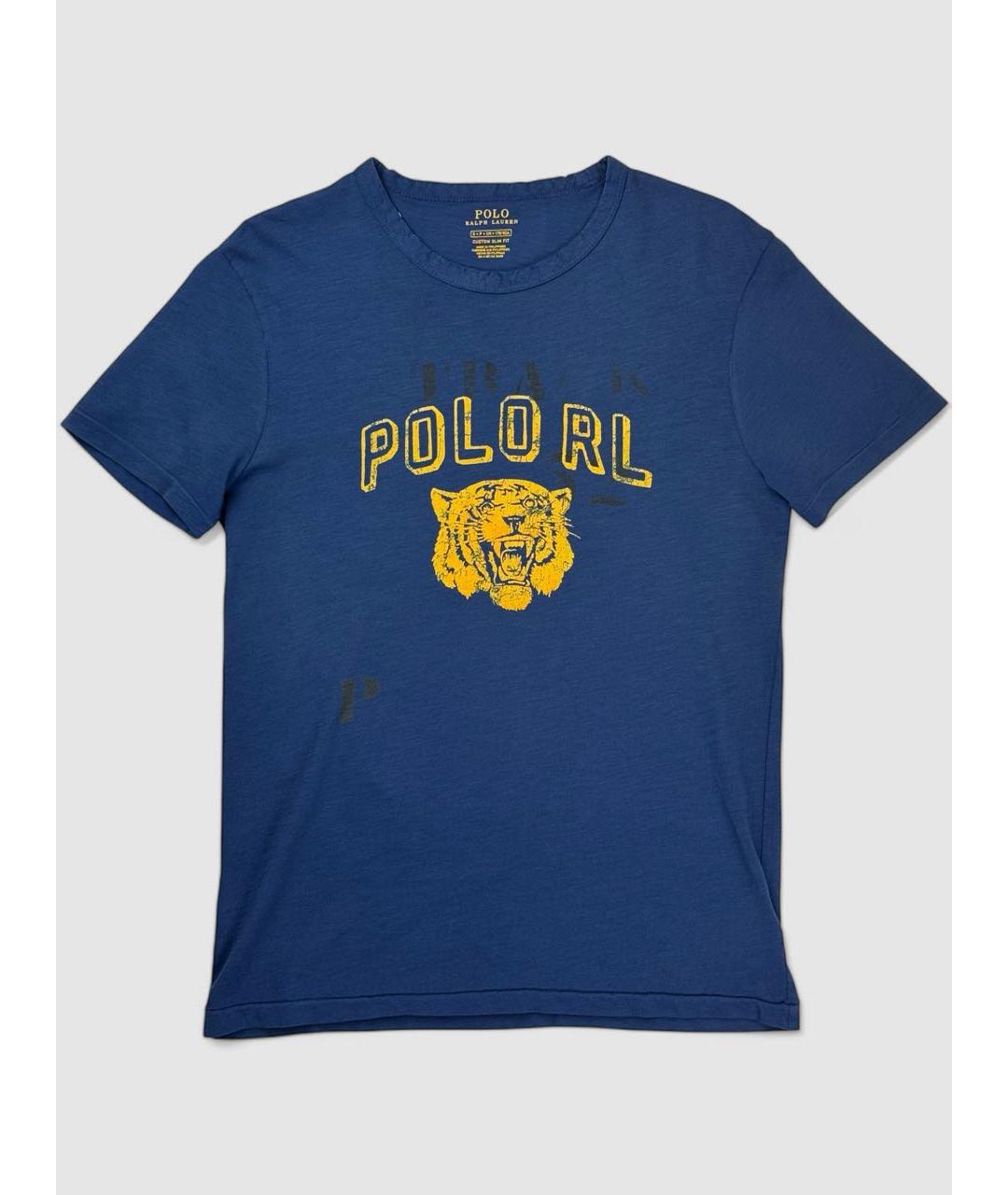 POLO RALPH LAUREN Синяя хлопковая футболка, фото 6