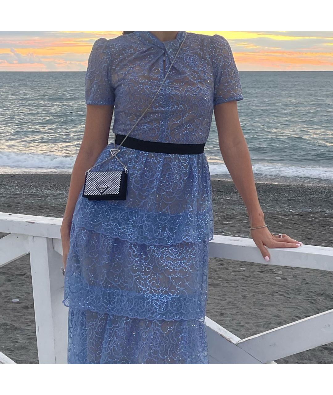 SELF-PORTRAIT Голубое вечернее платье, фото 4