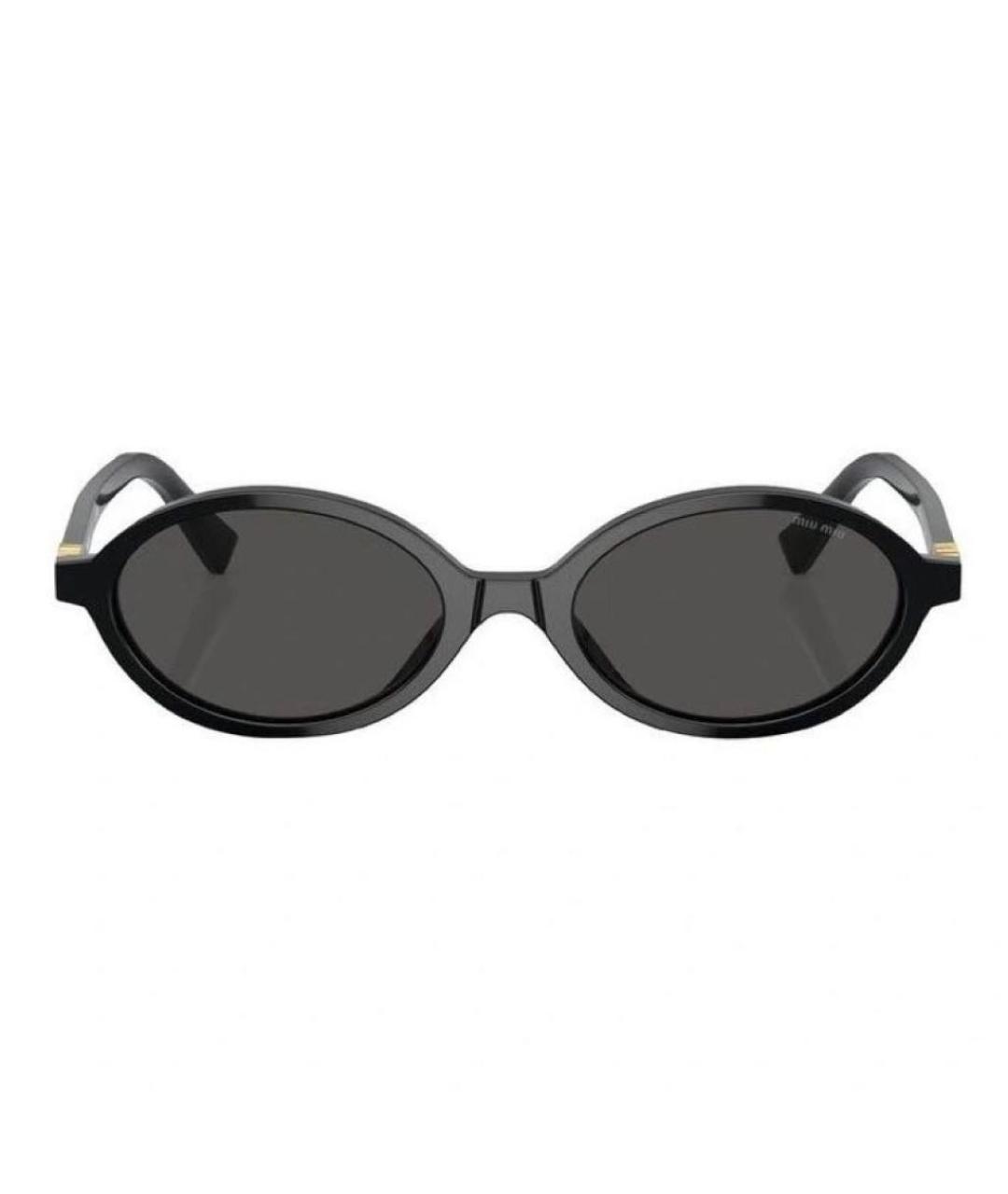 MIU MIU Черные пластиковые солнцезащитные очки, фото 2