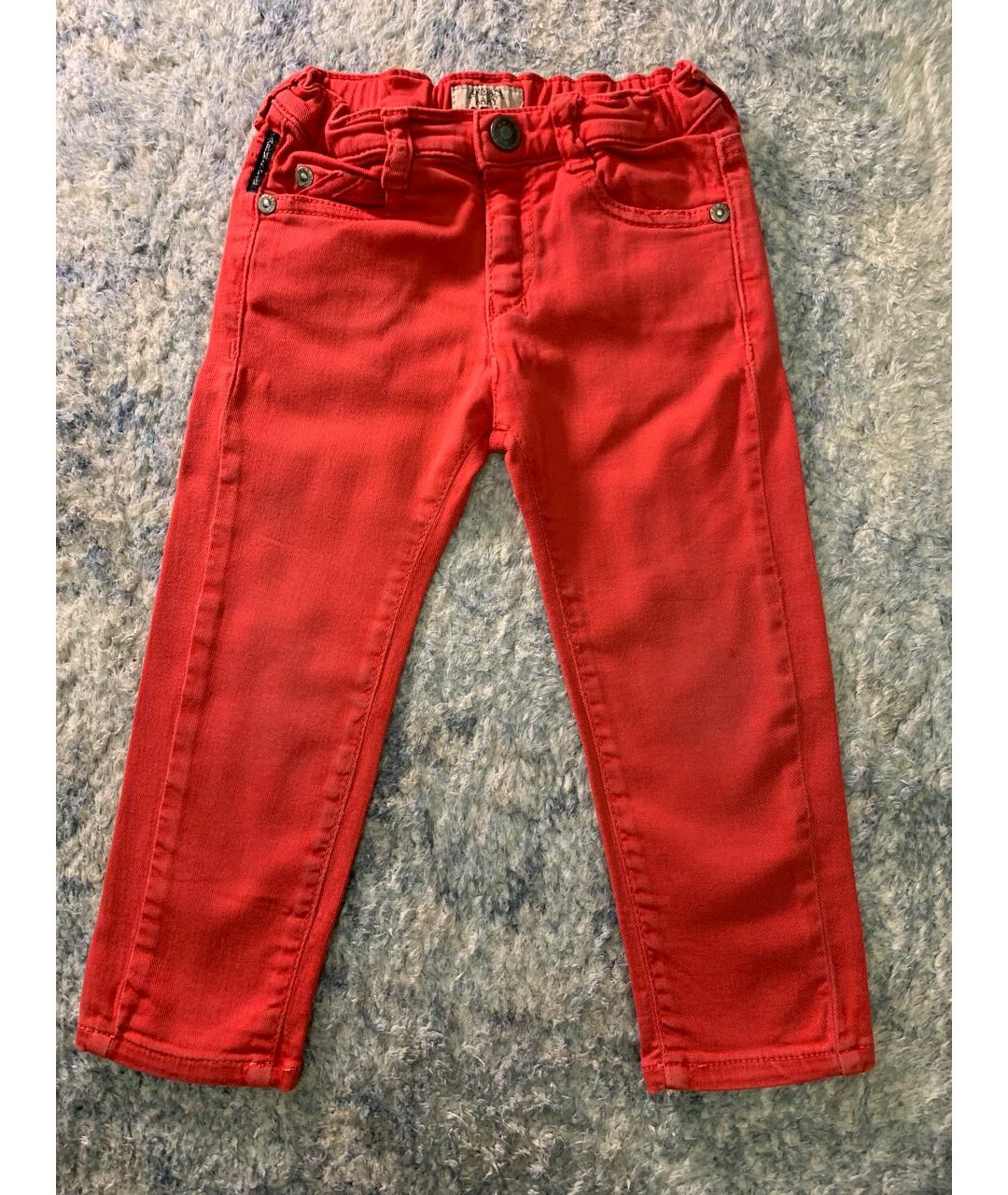 ARMANI JUNIOR Красные деним брюки и шорты, фото 2