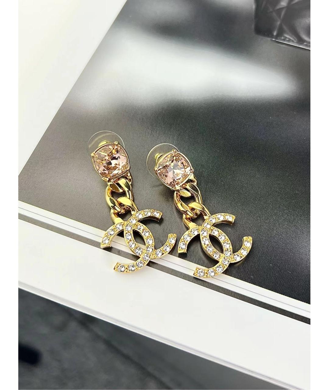 CHANEL Золотые серьги, фото 6