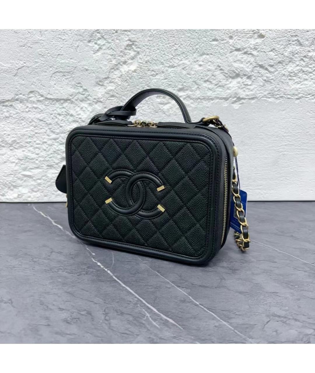 CHANEL Черная кожаная сумка через плечо, фото 4