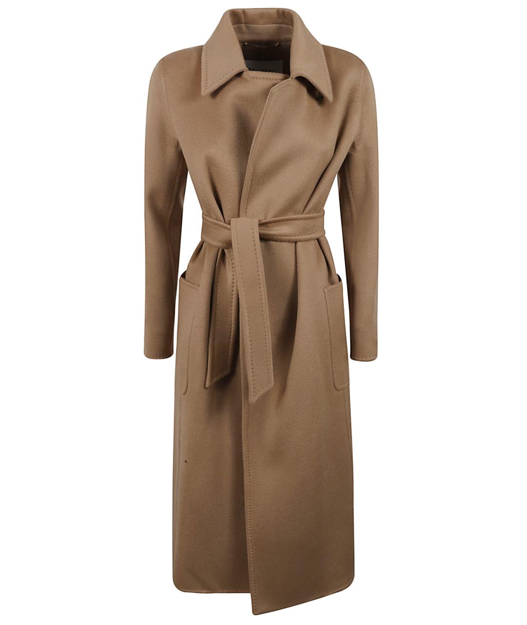 MAX MARA Коричневое кашемировое пальто, фото 1