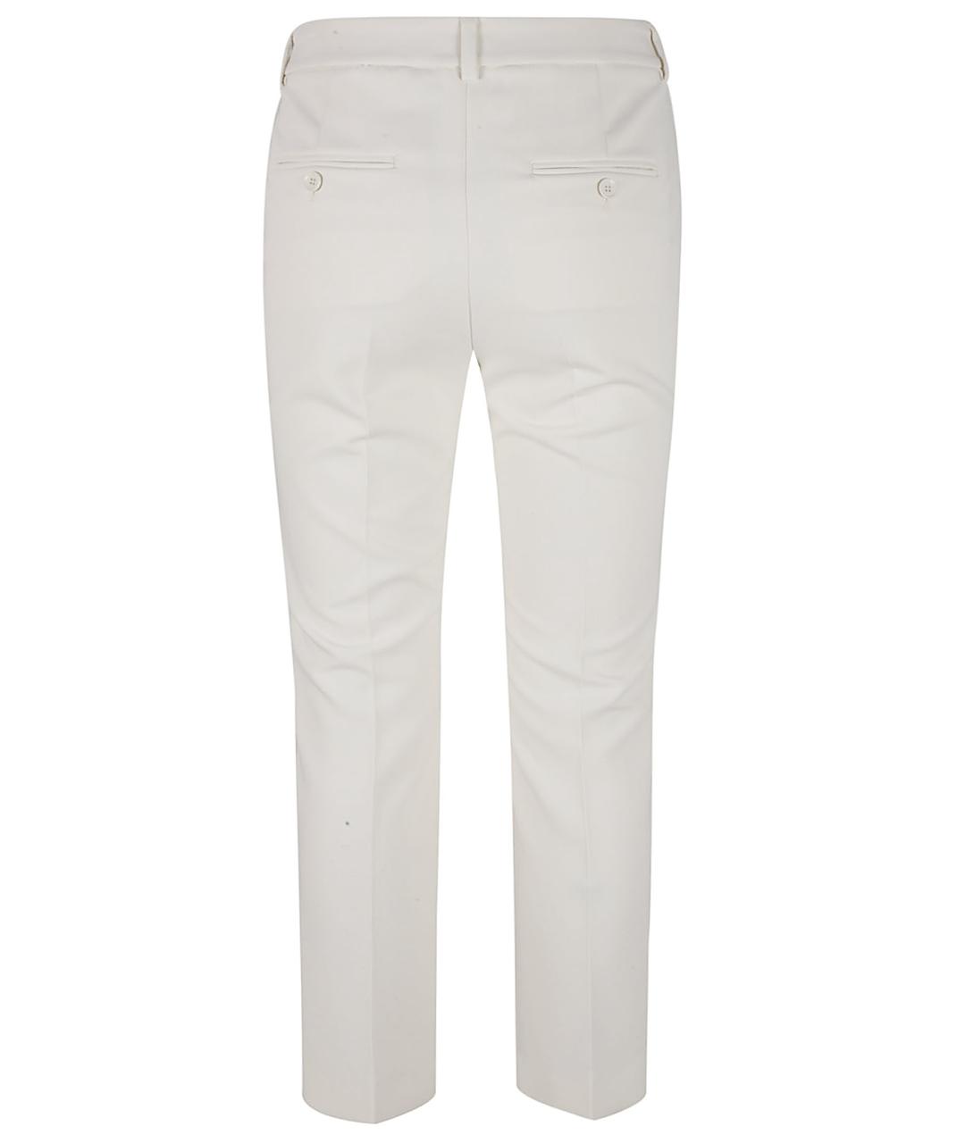 WEEKEND MAX MARA Белые полиэстеровые прямые брюки, фото 3