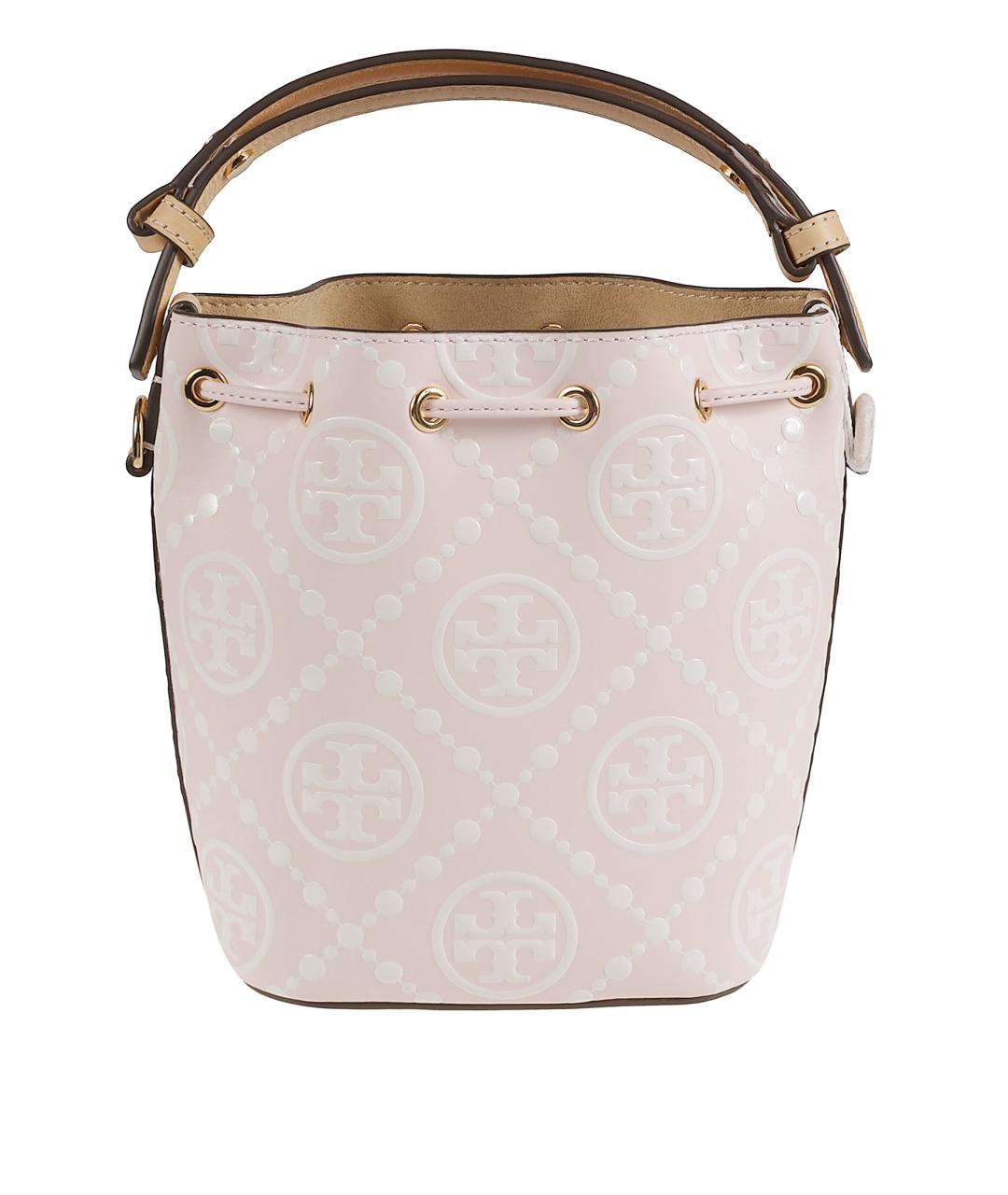 TORY BURCH Бежевая кожаная сумка с короткими ручками, фото 2