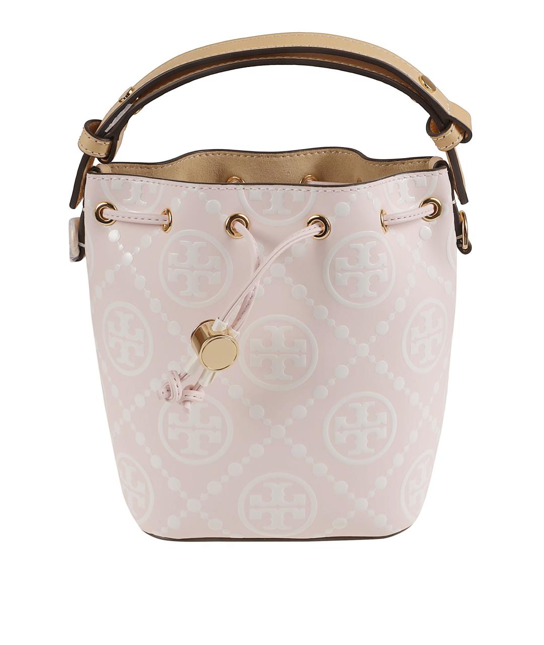 TORY BURCH Бежевая кожаная сумка с короткими ручками, фото 1