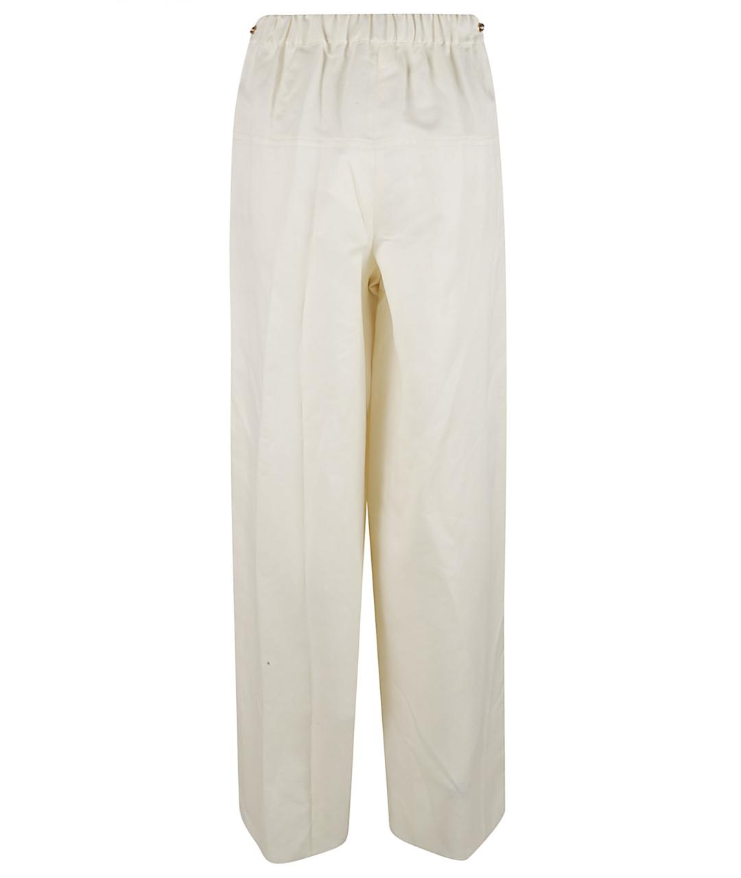 MAX MARA Бежевые льняные прямые брюки, фото 3