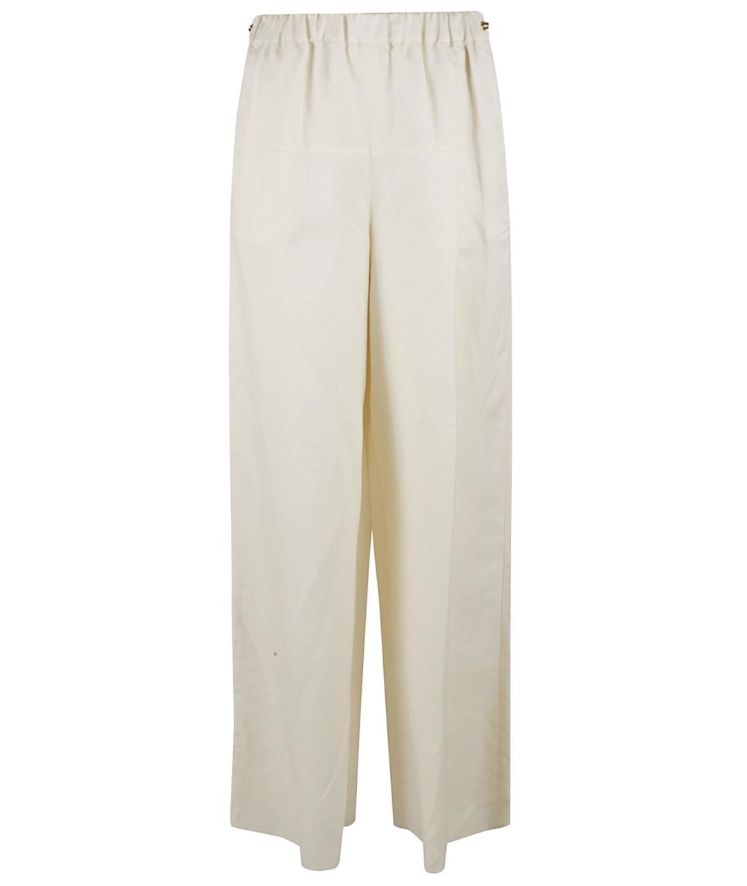 MAX MARA Бежевые льняные прямые брюки, фото 1