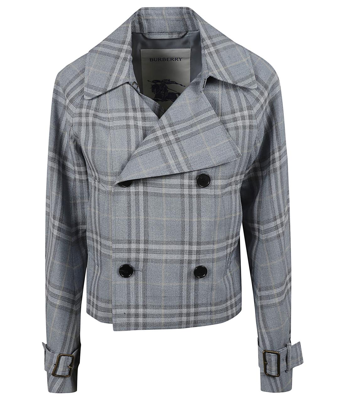 BURBERRY Серое вискозное пальто, фото 1