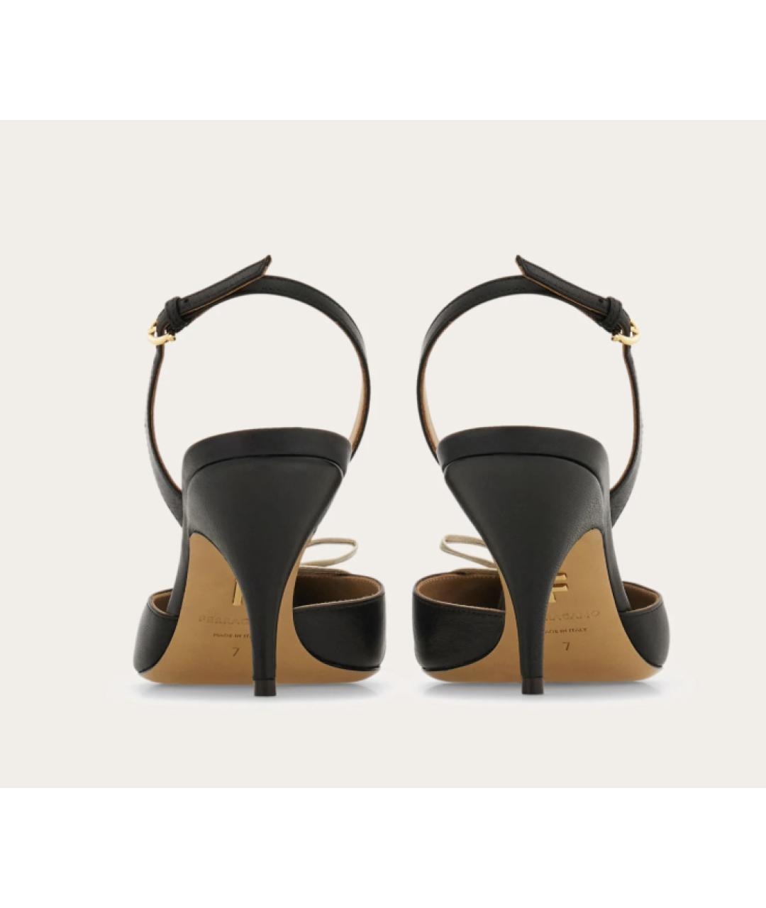 FERRAGAMO Черные кожаные туфли, фото 5