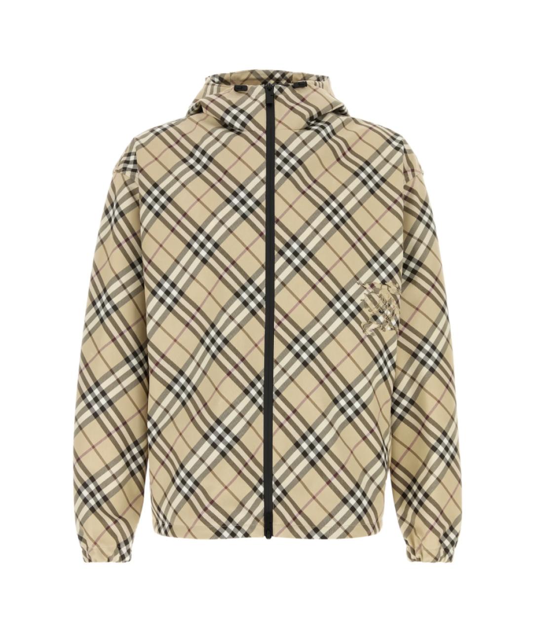 BURBERRY Бежевое полиэстеровое пальто, фото 1