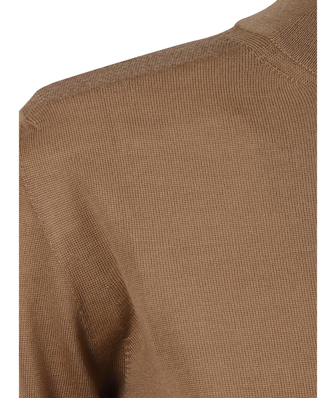 MAX MARA Коричневый шерстяной джемпер / свитер, фото 2
