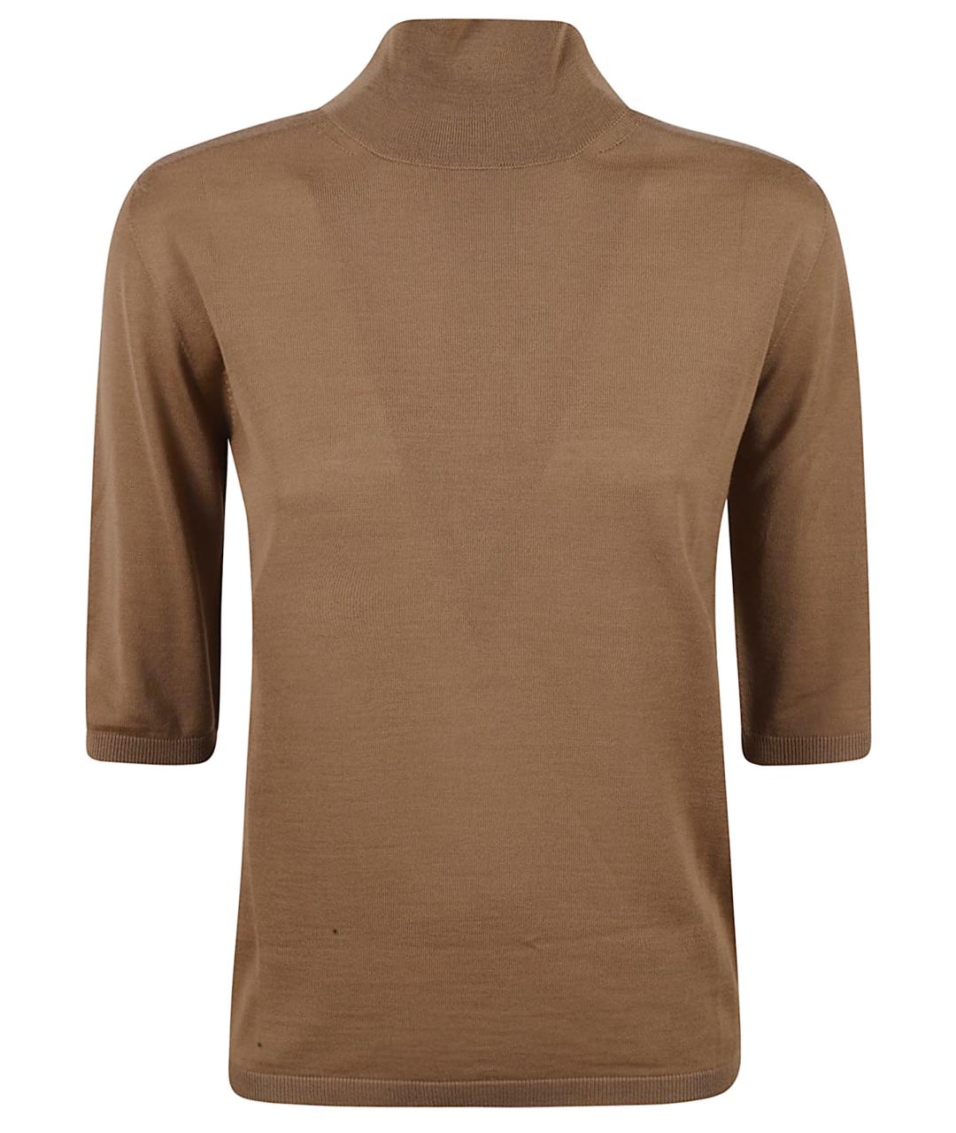 MAX MARA Коричневый шерстяной джемпер / свитер, фото 1
