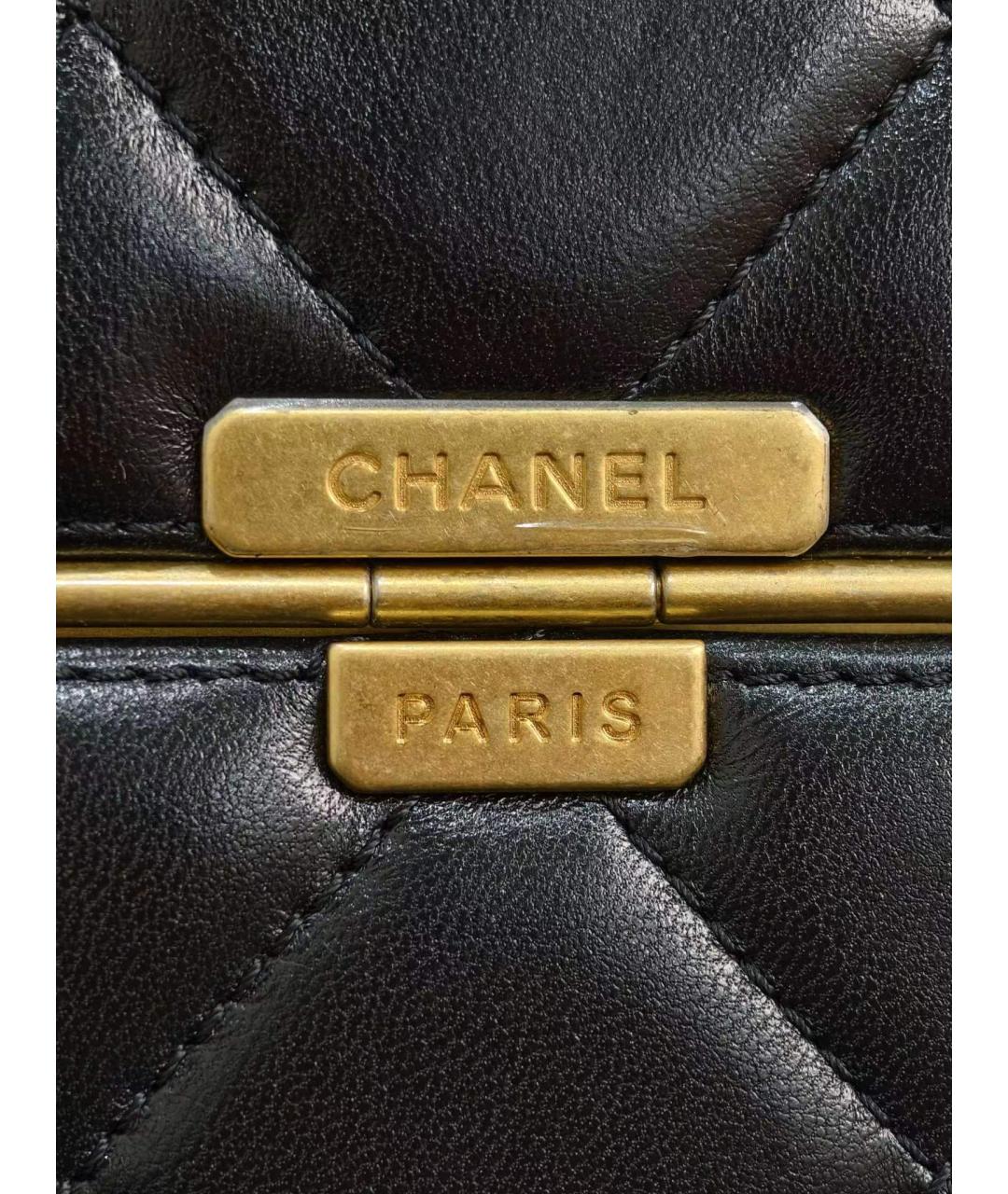 CHANEL Черная кожаная сумка через плечо, фото 8