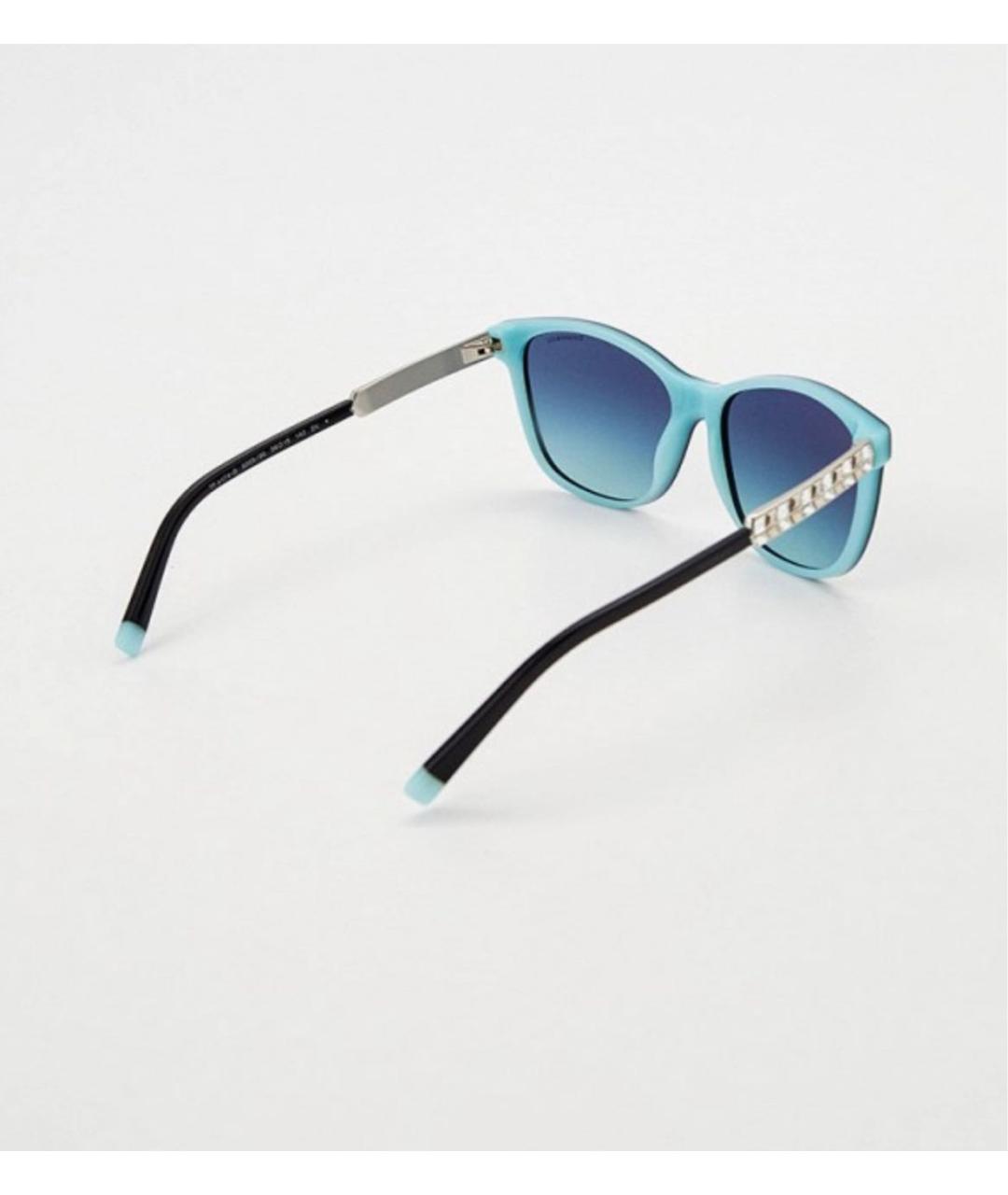 TIFFANY&CO Бирюзовые пластиковые солнцезащитные очки, фото 2