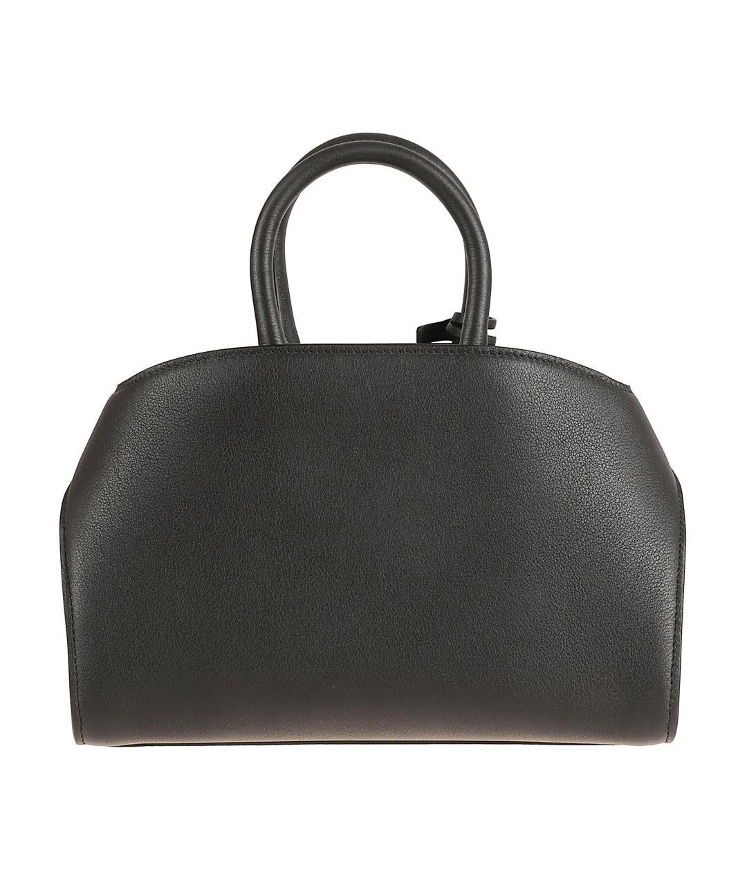 FERRAGAMO Черная кожаная сумка тоут, фото 2