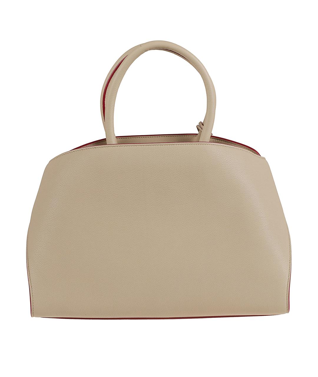 FERRAGAMO Бежевая кожаная сумка тоут, фото 2