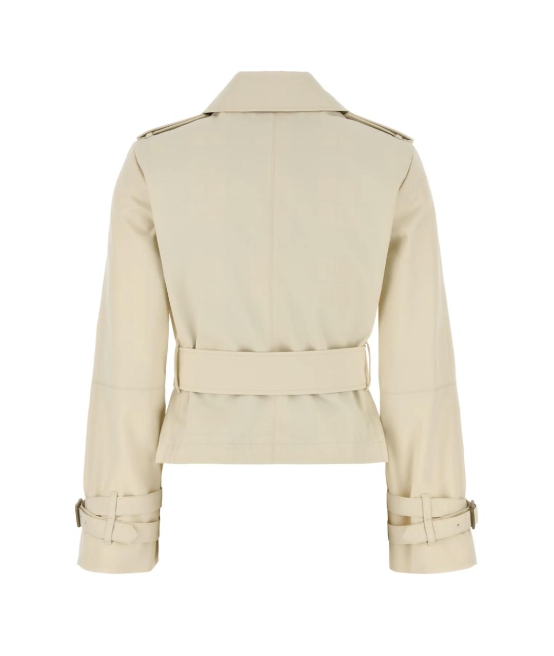 BURBERRY Бежевая полиэстеровая куртка, фото 2