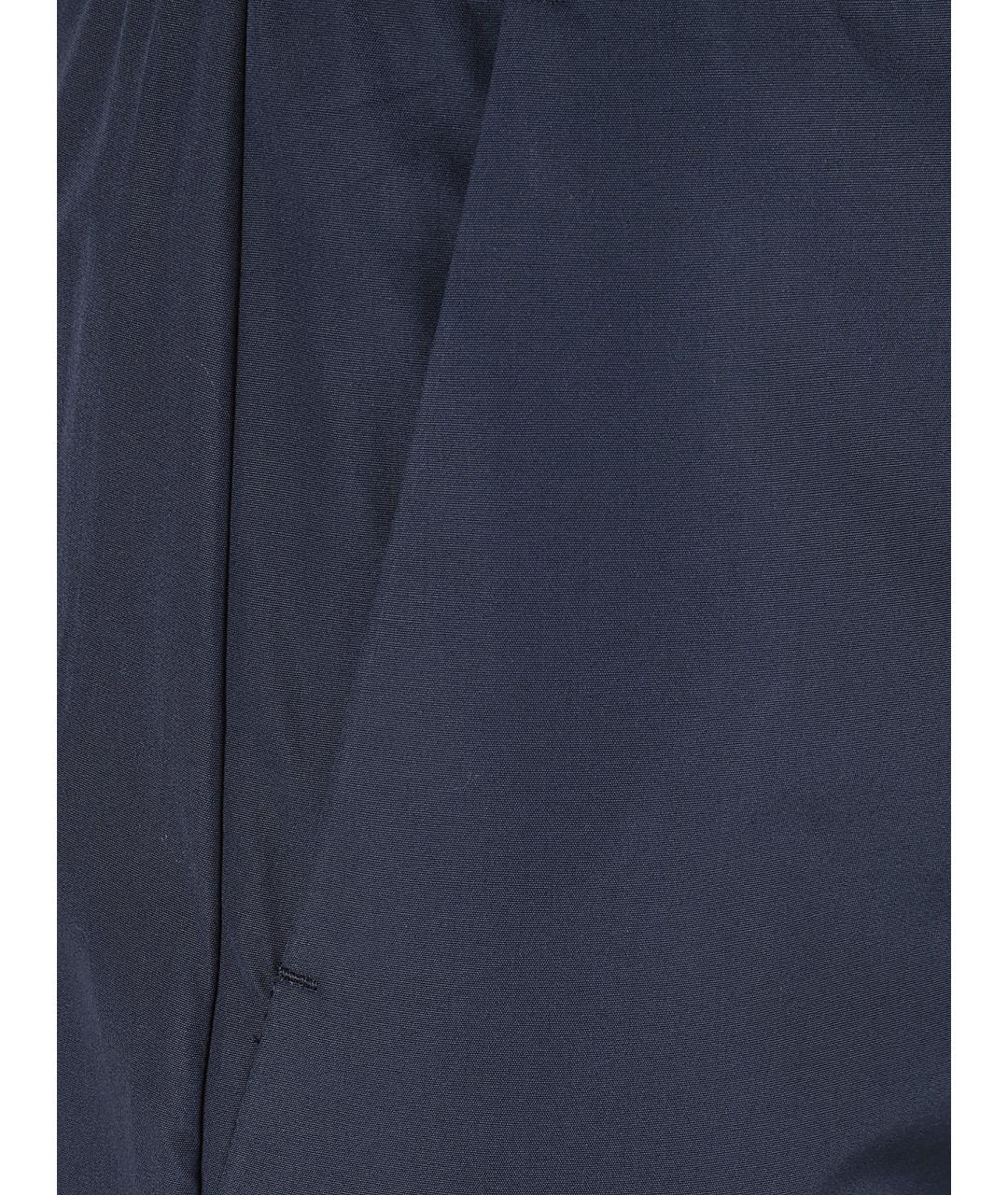 'S MAX MARA Синие хлопковые прямые брюки, фото 3