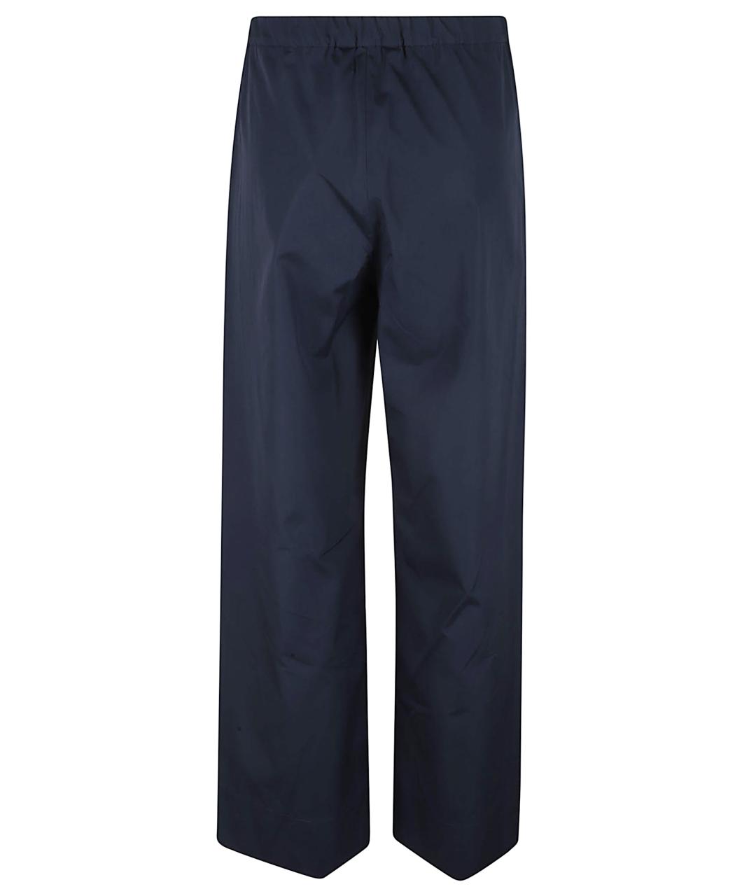 'S MAX MARA Синие хлопковые прямые брюки, фото 2