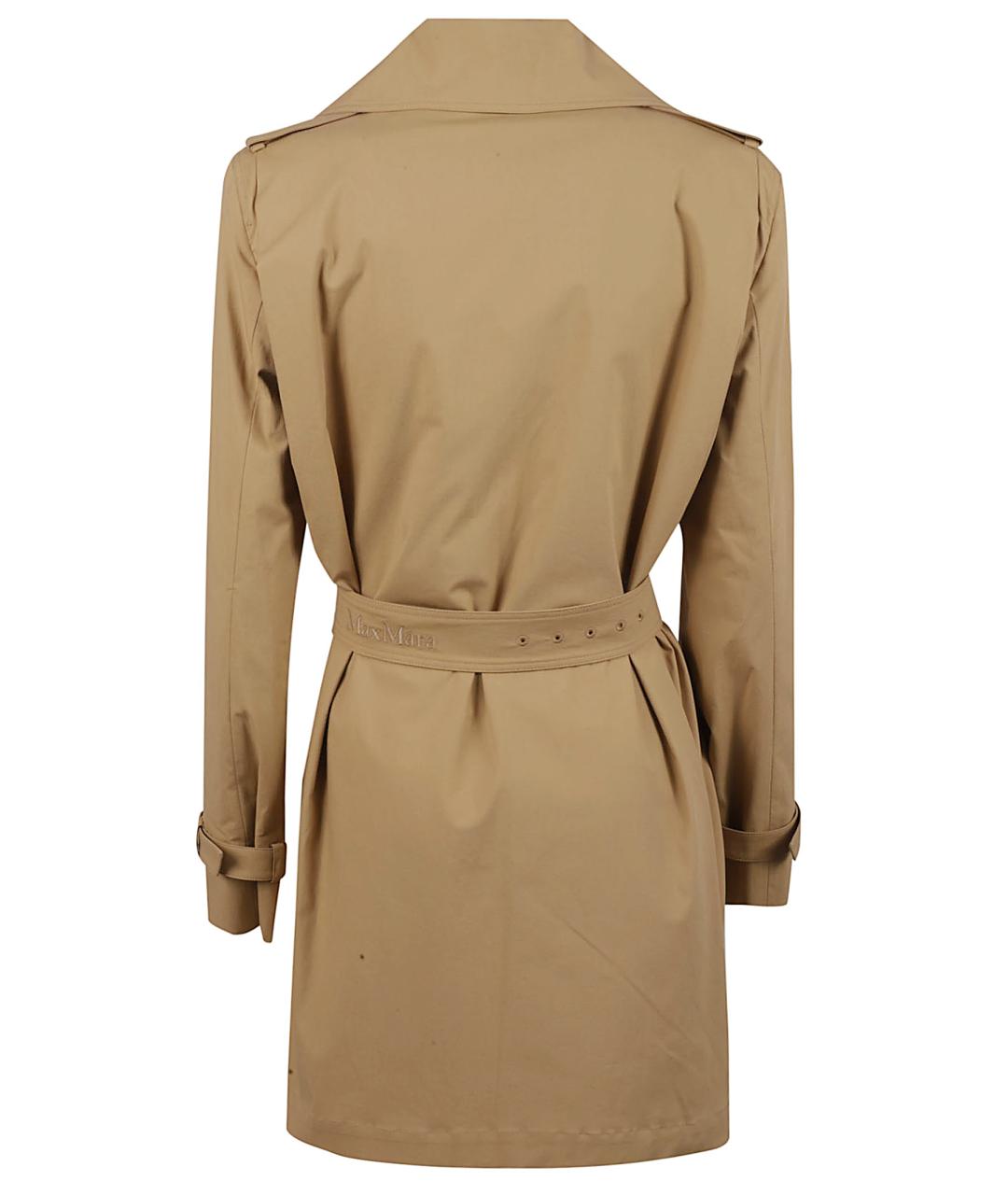 MAX MARA Коричневое хлопковое пальто, фото 3