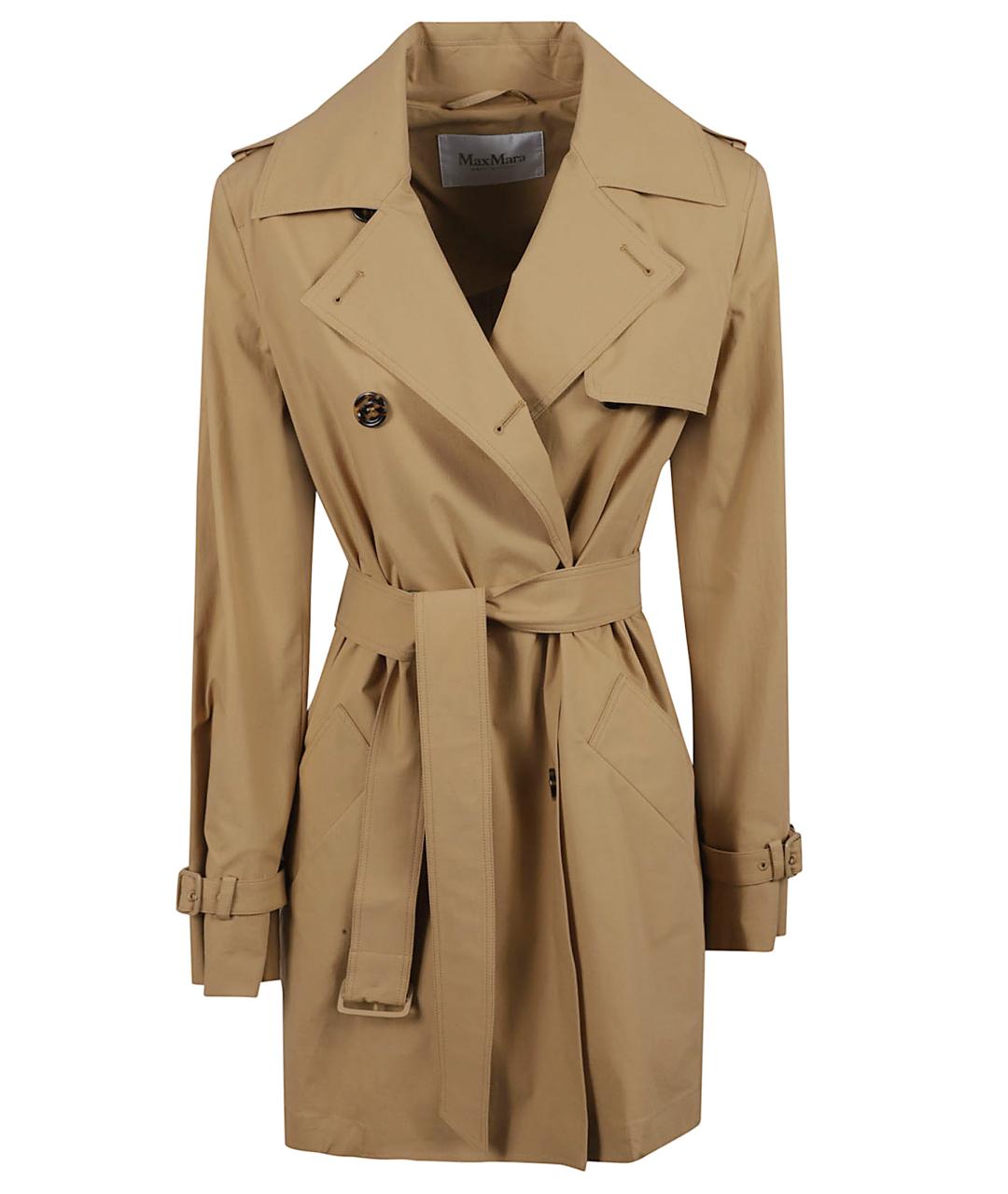 MAX MARA Коричневое хлопковое пальто, фото 1