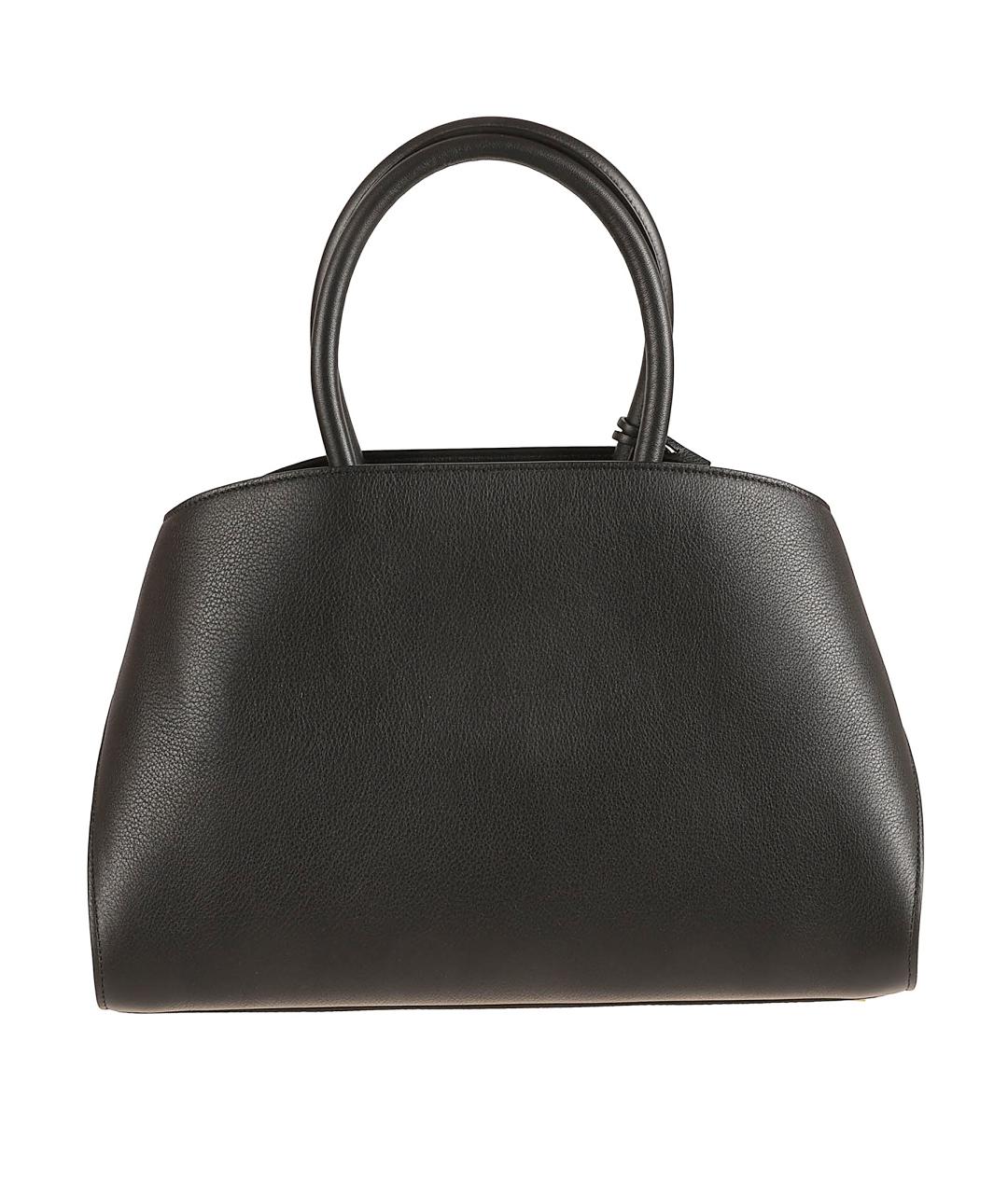 FERRAGAMO Черная кожаная сумка тоут, фото 2
