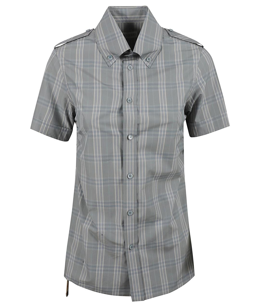 BURBERRY Серая хлопковая рубашка, фото 1