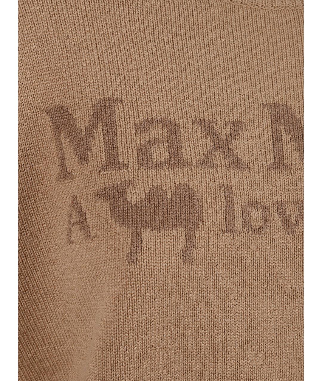 'S MAX MARA Коричневый шерстяной джемпер / свитер, фото 3