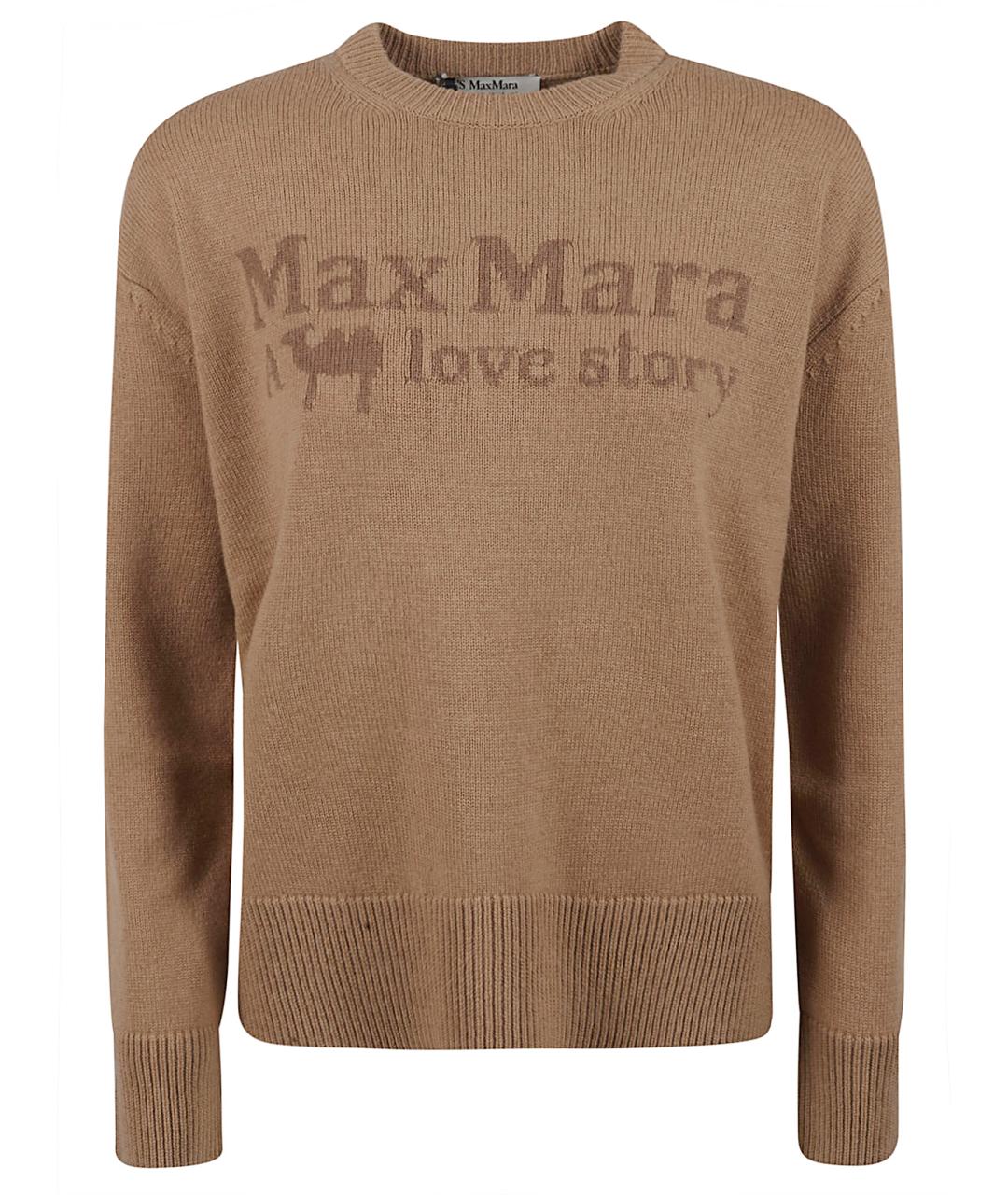 'S MAX MARA Коричневый шерстяной джемпер / свитер, фото 1