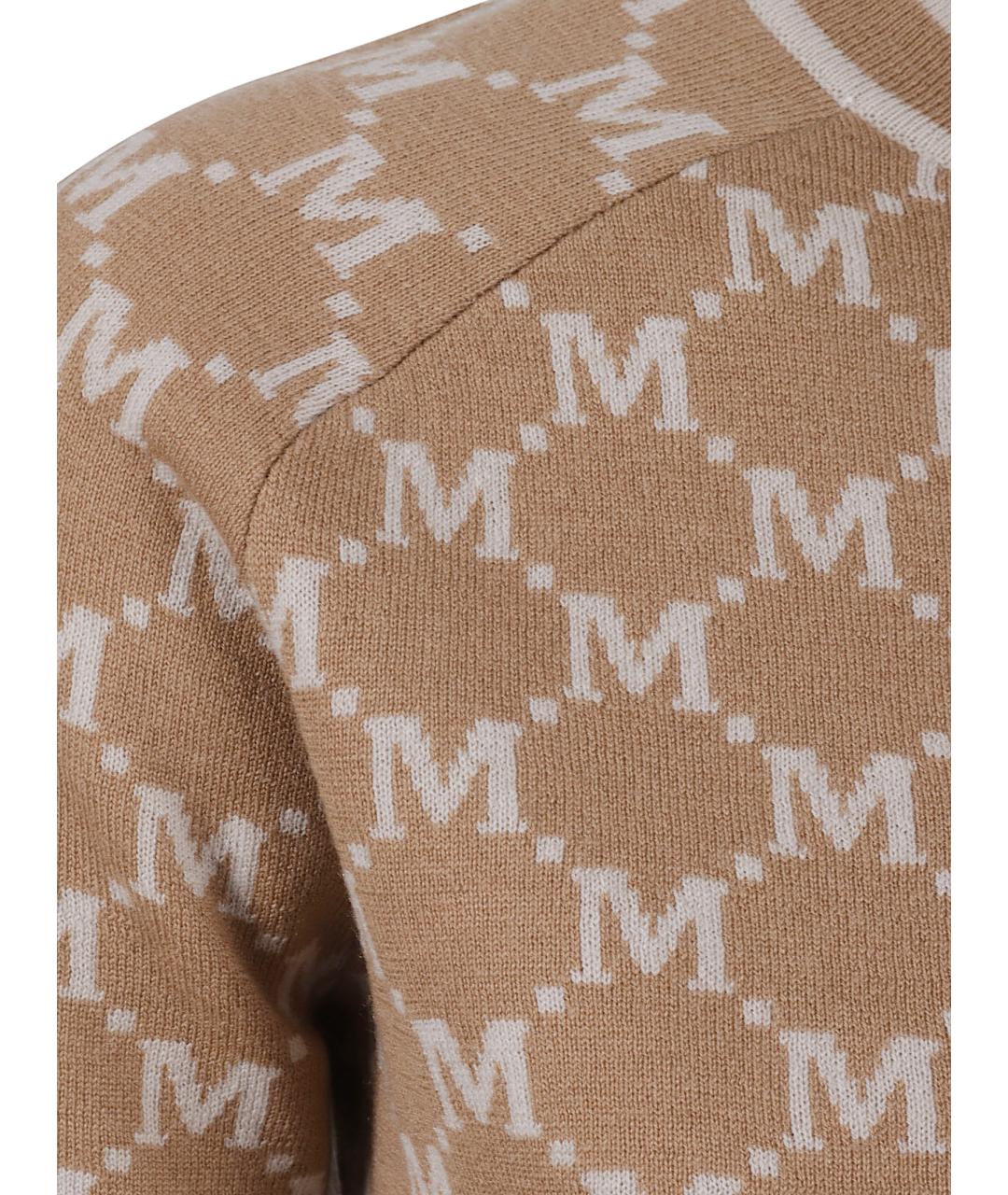 'S MAX MARA Коричневая шерстяная футболка, фото 2