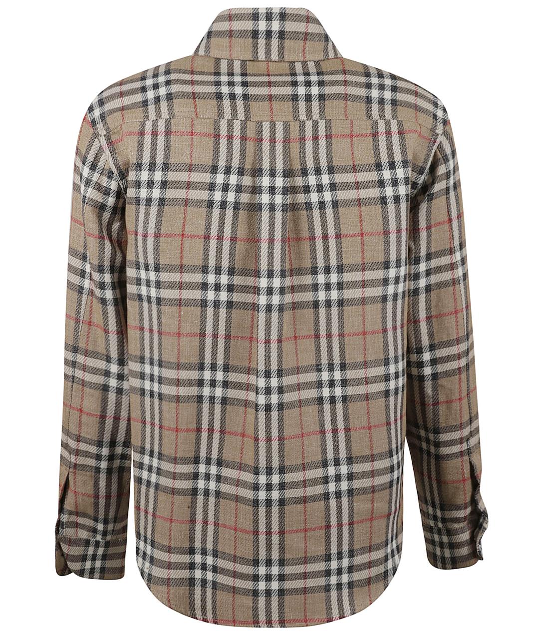 BURBERRY Бежевая хлопковая кэжуал рубашка, фото 3