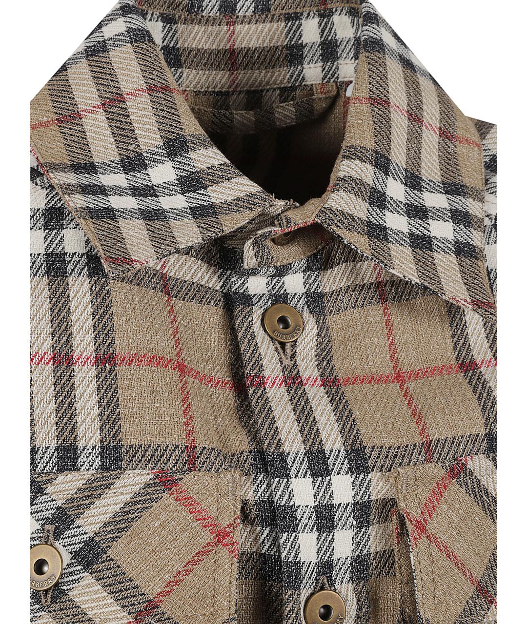 BURBERRY Бежевая хлопковая кэжуал рубашка, фото 2