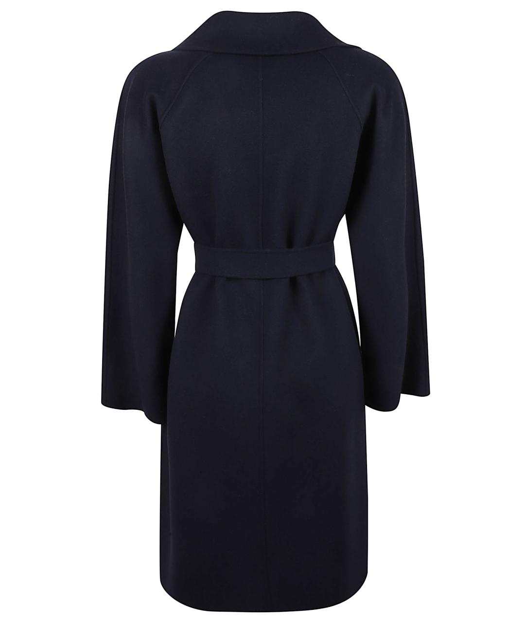 WEEKEND MAX MARA Темно-синее шерстяное пальто, фото 3