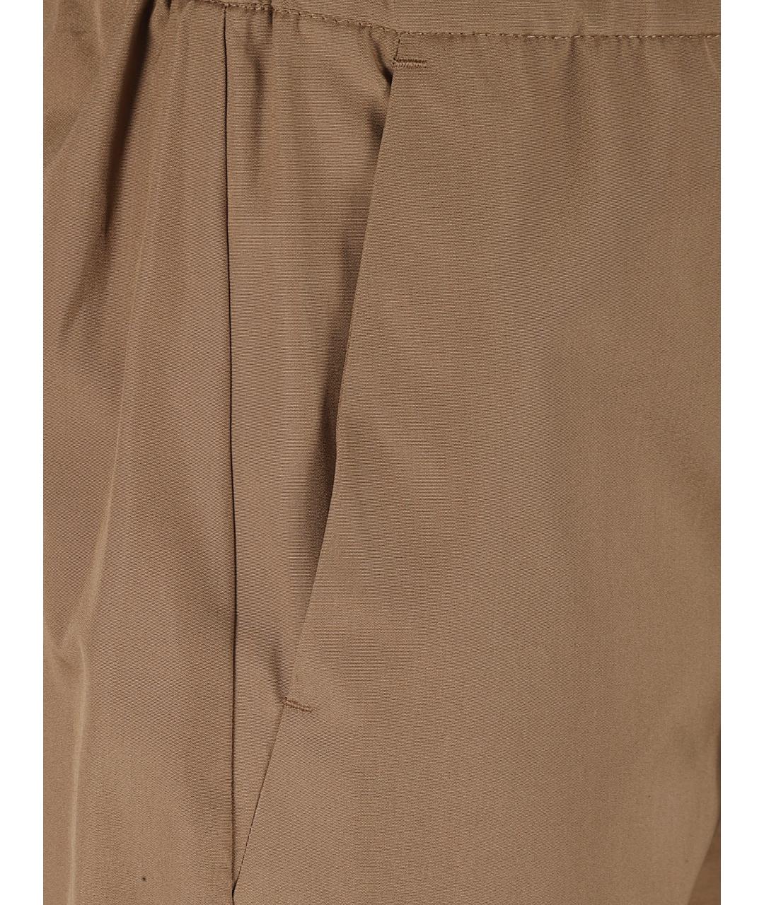 'S MAX MARA Коричневые хлопковые прямые брюки, фото 2