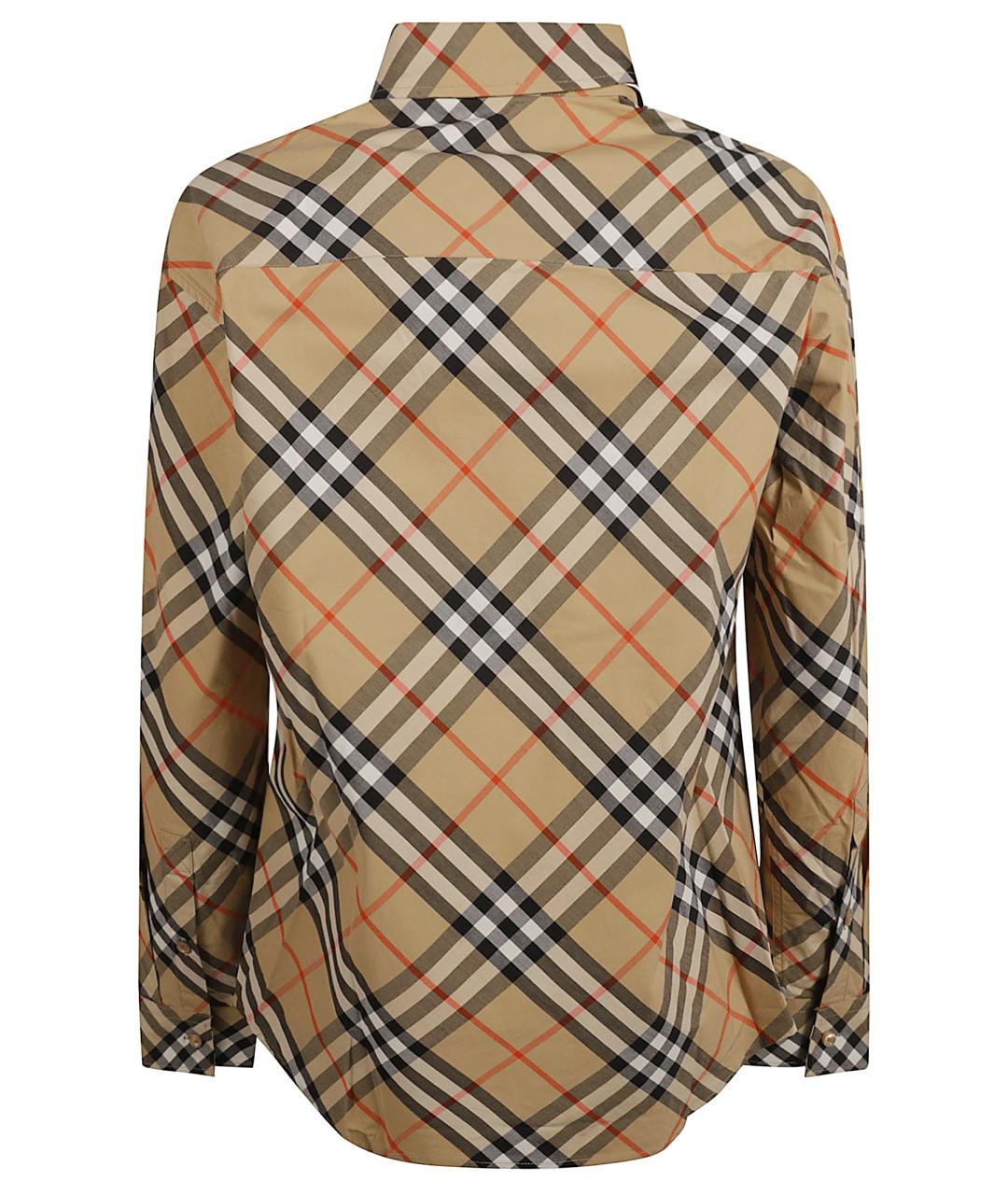 BURBERRY Бежевая хлопковая рубашка, фото 3