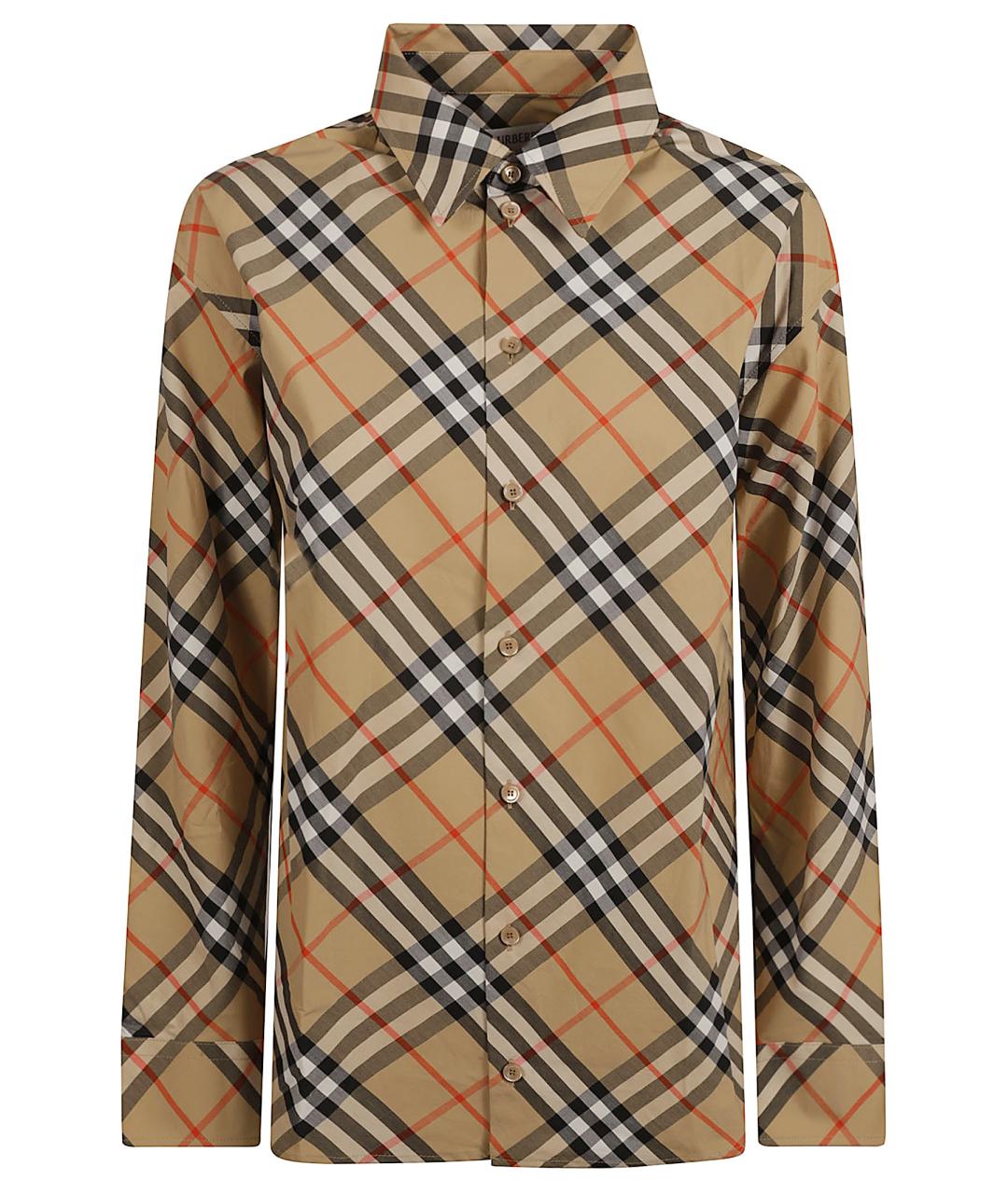 BURBERRY Бежевая хлопковая рубашка, фото 1