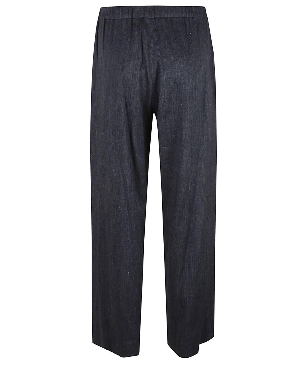 'S MAX MARA Темно-синие льняные прямые брюки, фото 3