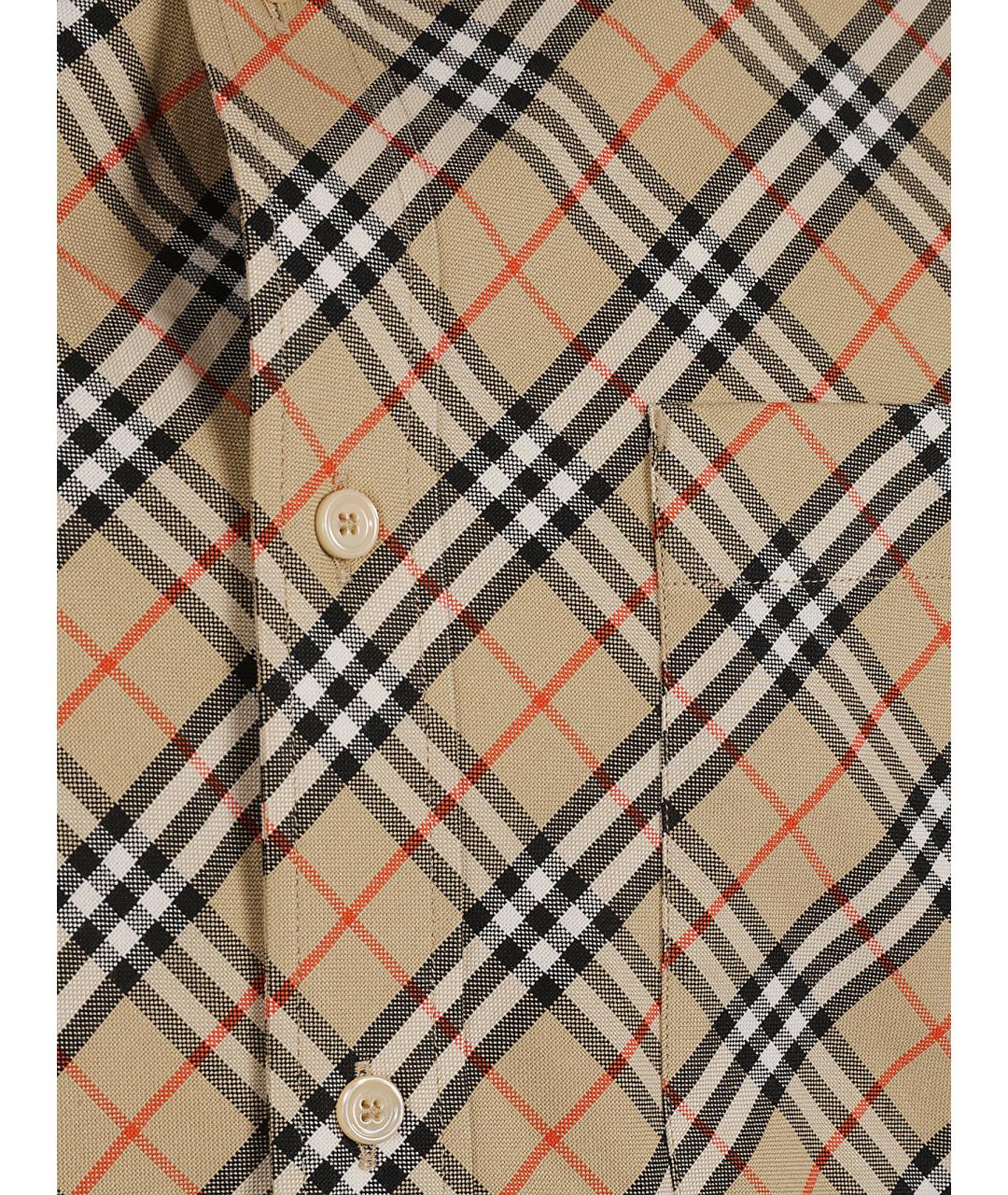 BURBERRY Бежевая хлопковая кэжуал рубашка, фото 2